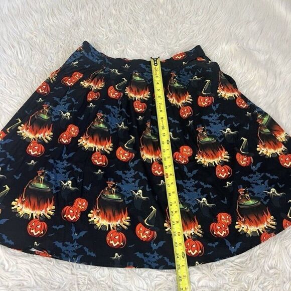 Halloween Black & Orange Pumpkin Short Skater Skirt Women’s Plus Size 1X Witchy - Picture 4 of 9
